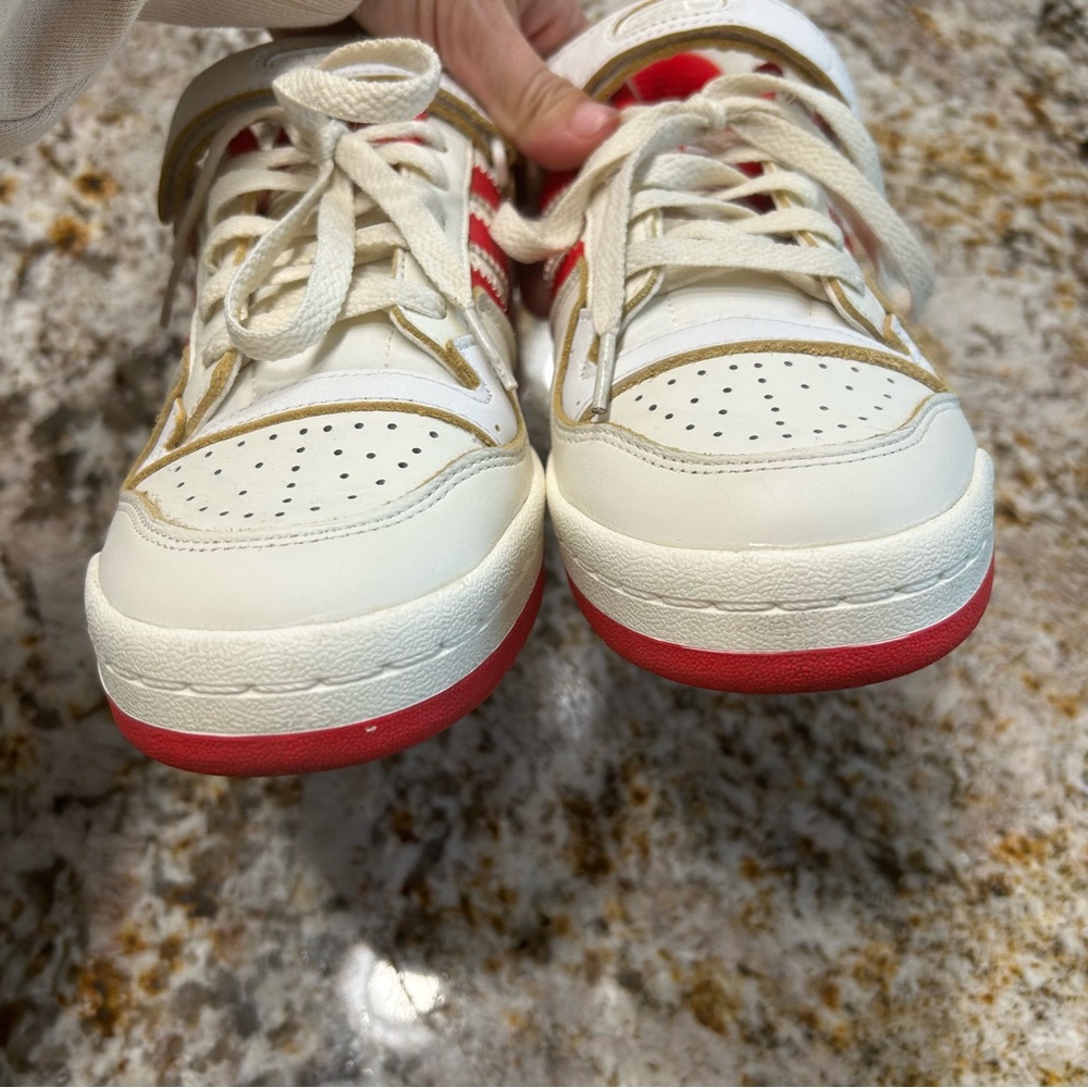 Adidas Forum 84 Low Women's Sneaker Shoes Size 7 GX4518 Red and White - Picture 7 of 11